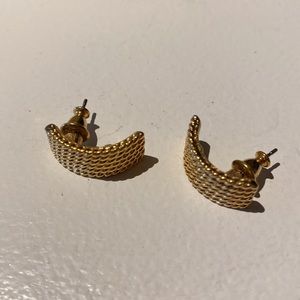 Monet gold pierced decorative earrings